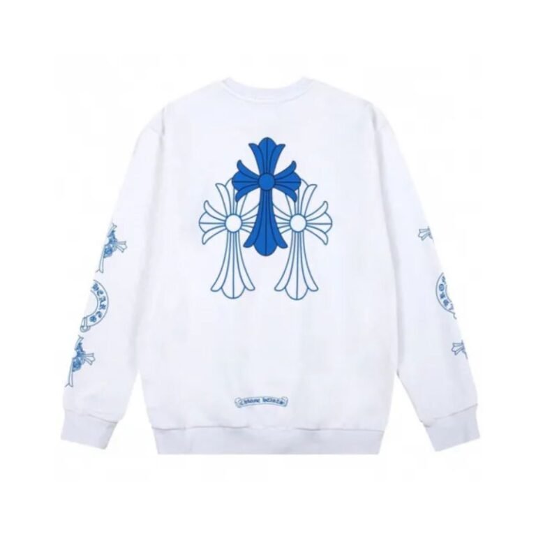 Chrome-Hearts-Blue-Logo-Crewneck-Sweatshirt