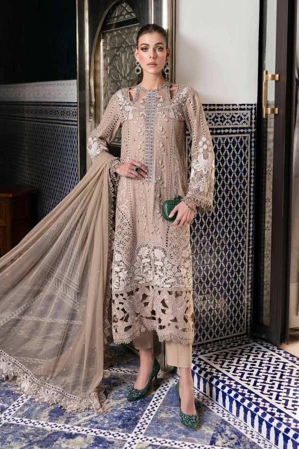Maria b 3 Piece Unstitched Embroidered Lawn Suit D-2502-A