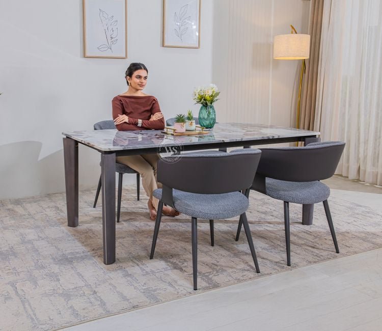 4 Seater Dining Table for Stylish & Compact Dining
